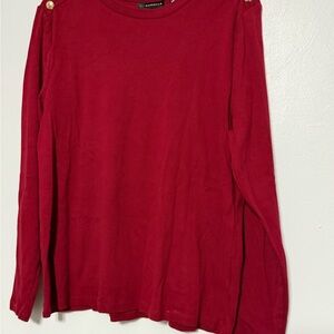 Burgundy Long Sleeve Top